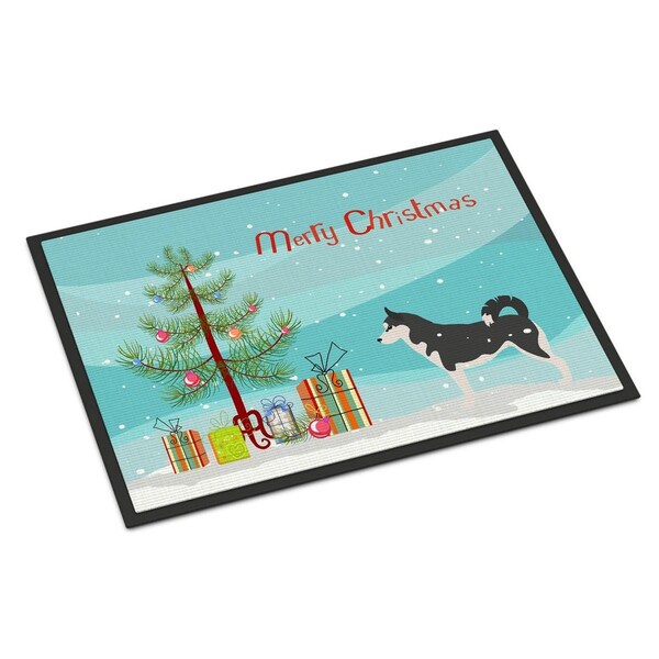 Carolines Treasures Siberian Husky Merry Christmas Tree Indoor or Outdoor Mat, 24 x 36 BB2998JMAT - main
